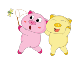 Lovely Time of Pink Couple Animated sticker #15768727