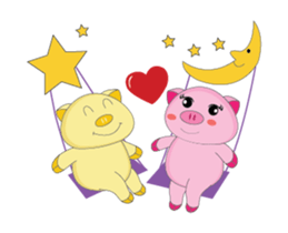 Lovely Time of Pink Couple Animated sticker #15768731