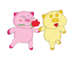 Lovely Time of Pink Couple Animated sticker #15768732