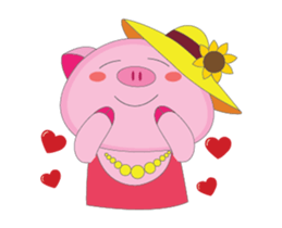 Lovely Time of Pink Couple Animated sticker #15768734