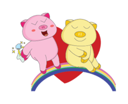 Lovely Time of Pink Couple Animated sticker #15768735