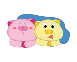Lovely Time of Pink Couple Animated sticker #15768737