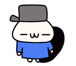 Hat favorite cat (selfish blue clothes) sticker #15769720