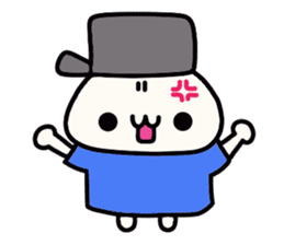 Hat favorite cat (selfish blue clothes) sticker #15769733