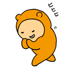 Souisauce,a man in a bear costume. Basic sticker #15770047