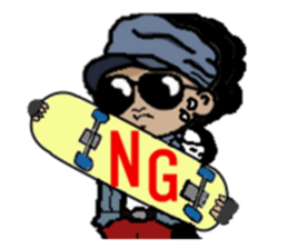 The tommy a skateboard likes very much sticker #15772395