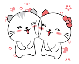 Mr. cat & Cat woman sticker #15772737