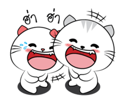 Mr. cat & Cat woman sticker #15772741