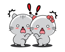 Mr. cat & Cat woman sticker #15772742