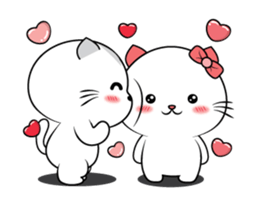 Mr. cat & Cat woman sticker #15772746