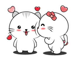 Mr. cat & Cat woman sticker #15772747