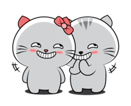 Mr. cat & Cat woman sticker #15772750