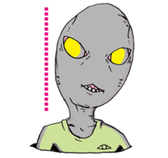 Ugly alien real 2 sticker #15773066