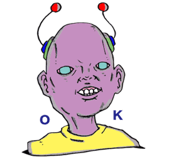 Ugly alien real 2 sticker #15773075