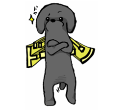black poodle "BERU" sticker #15773814