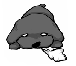 black poodle "BERU" sticker #15773831