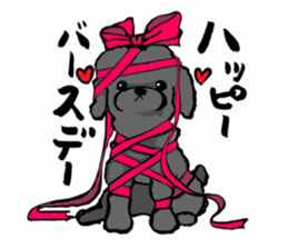 black poodle "BERU" sticker #15773843