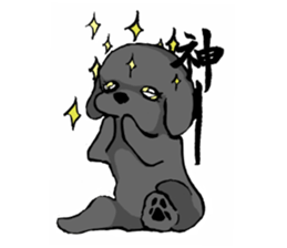 black poodle "BERU" sticker #15773846