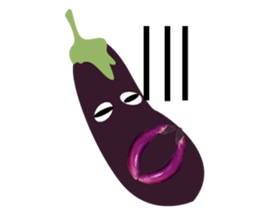 Disgusting food - eggplant sticker #15774509