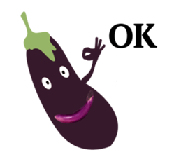 Disgusting food - eggplant sticker #15774511