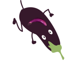 Disgusting food - eggplant sticker #15774513