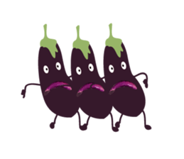 Disgusting food - eggplant sticker #15774519