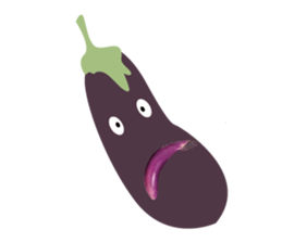 Disgusting food - eggplant sticker #15774525
