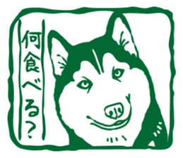 A sticker like Siberian Husky stamp 5 sticker #15775116
