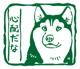 A sticker like Siberian Husky stamp 5 sticker #15775144