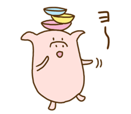 Peatan of a pig sticker #15776562