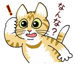 Stray cats in the garden. + kittens 2. sticker #15777032