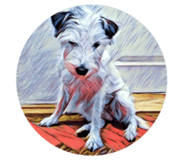 Lazy Days with Moneypenny The Dog sticker #15777810