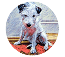 Lazy Days with Moneypenny The Dog sticker #15777810