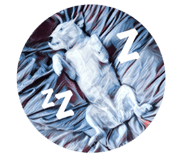 Lazy Days with Moneypenny The Dog sticker #15777812