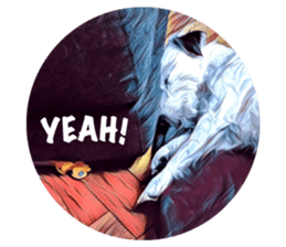 Lazy Days with Moneypenny The Dog sticker #15777813