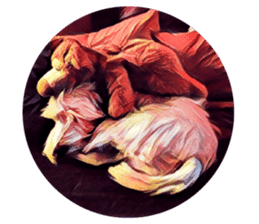 Lazy Days with Moneypenny The Dog sticker #15777815