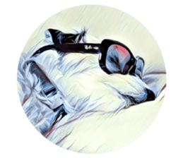 Lazy Days with Moneypenny The Dog sticker #15777816