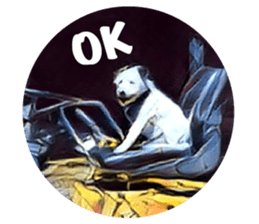 Lazy Days with Moneypenny The Dog sticker #15777820