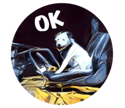 Lazy Days with Moneypenny The Dog sticker #15777820