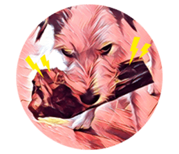 Lazy Days with Moneypenny The Dog sticker #15777823