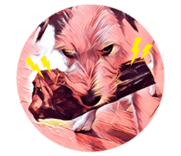 Lazy Days with Moneypenny The Dog sticker #15777823