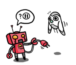 Robots need power sticker #15778323