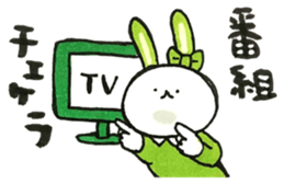 Idle enthusiast rabbit (green) sticker #15782213