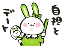 Idle enthusiast rabbit (green) sticker #15782222