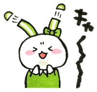 Idle enthusiast rabbit (green) sticker #15782223
