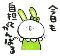 Idle enthusiast rabbit (green) sticker #15782230