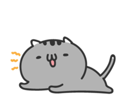 Old cat ~ small gray cat sticker #15782313