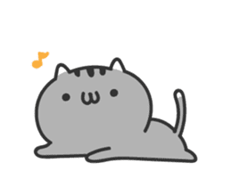 Old cat ~ small gray cat sticker #15782321