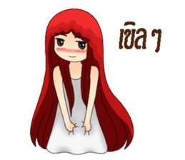 Girl redhead sticker #15783684
