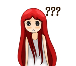 Girl redhead sticker #15783691